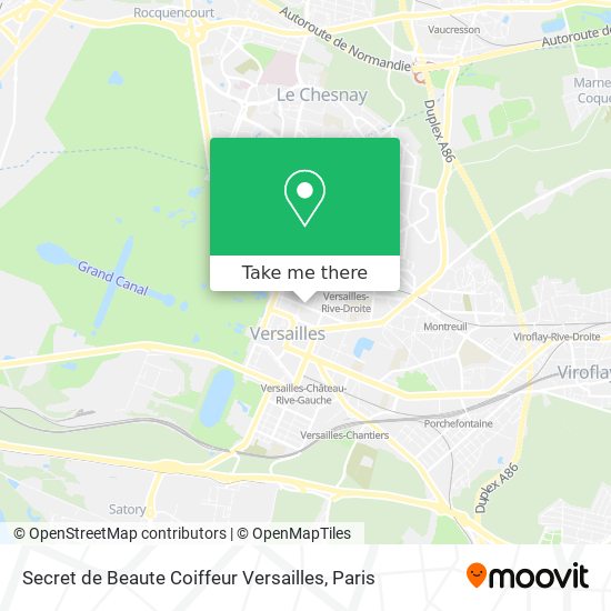 Secret de Beaute Coiffeur Versailles map