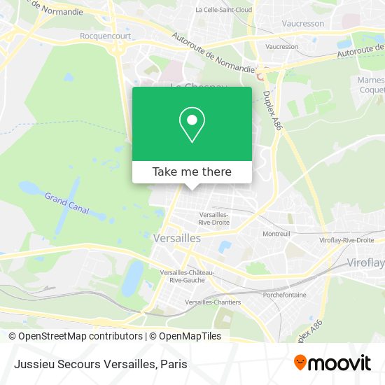 Jussieu Secours Versailles map