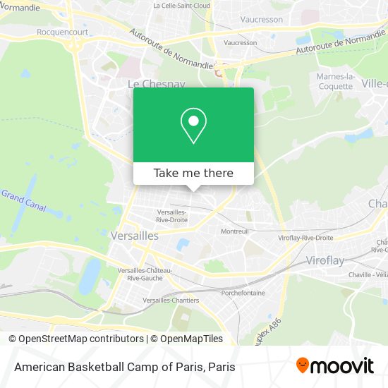 American Basketball Camp of Paris map