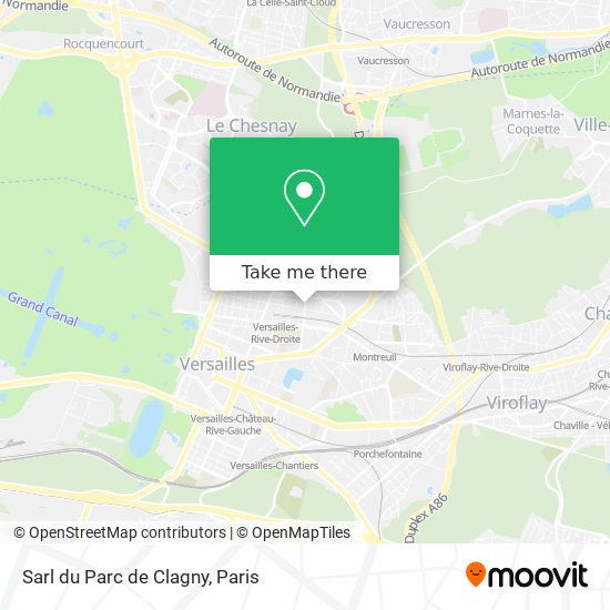 Mapa Sarl du Parc de Clagny