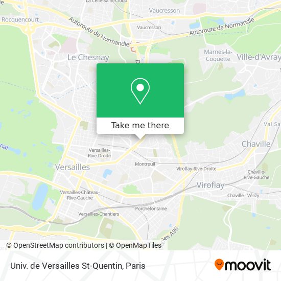 Mapa Univ. de Versailles St-Quentin