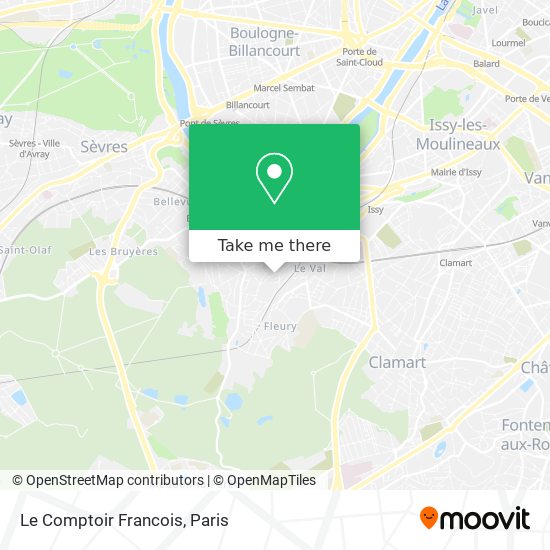 Mapa Le Comptoir Francois