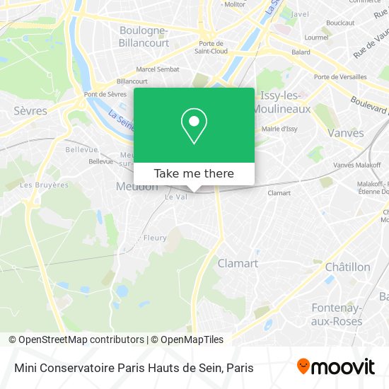 Mini Conservatoire Paris Hauts de Sein map