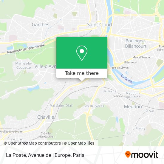 La Poste, Avenue de l'Europe map