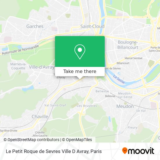 Le Petit Roque de Sevres Ville D Avray map