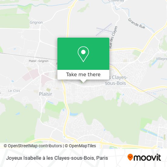 Mapa Joyeux Isabelle à les Clayes-sous-Bois