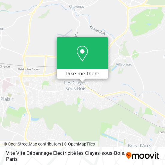 Vite Vite Dépannage Électricité les Clayes-sous-Bois map