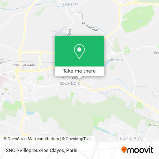 SNCF-Villepreux-les Clayes map
