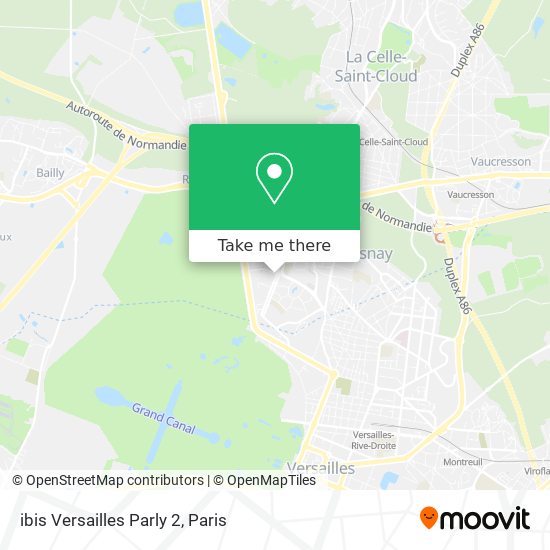 ibis Versailles Parly 2 map