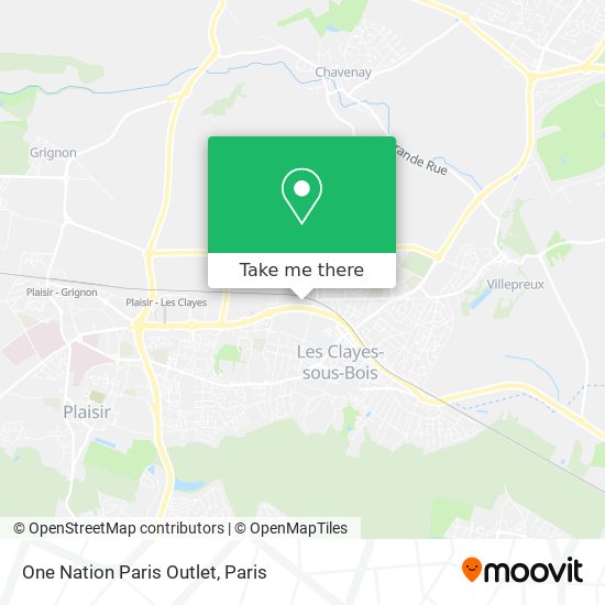 One Nation Paris Outlet map