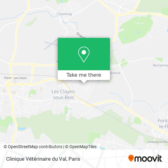 Mapa Clinique Vétérinaire du Val