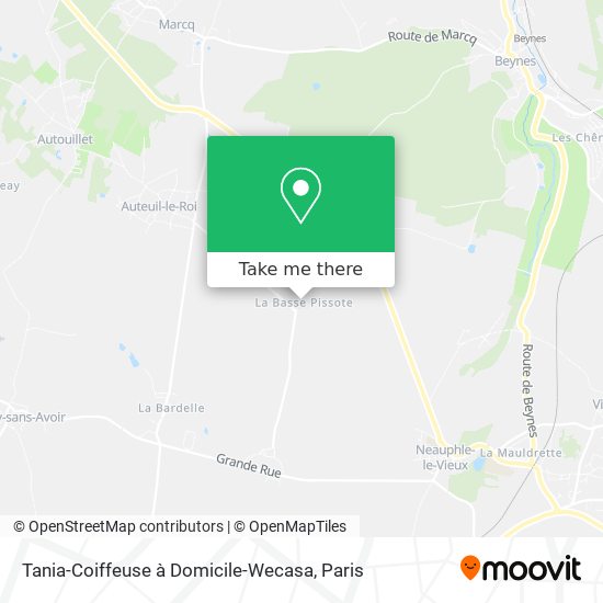 Tania-Coiffeuse à Domicile-Wecasa map