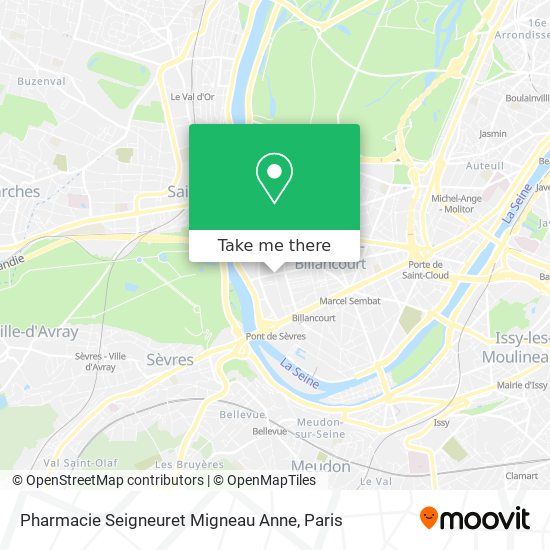 Mapa Pharmacie Seigneuret Migneau Anne