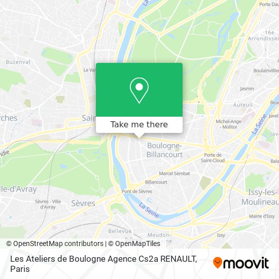 Mapa Les Ateliers de Boulogne Agence Cs2a RENAULT