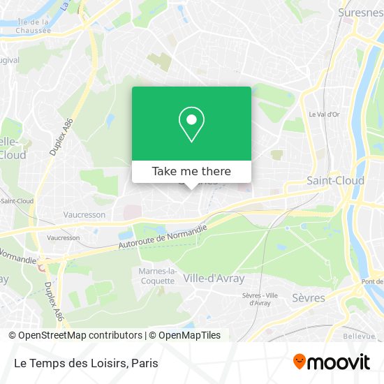 Le Temps des Loisirs map