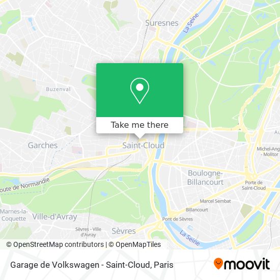 Mapa Garage de Volkswagen - Saint-Cloud