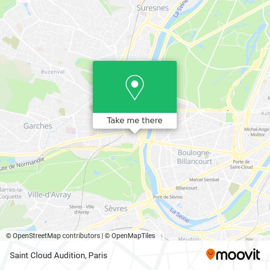 Saint Cloud Audition map