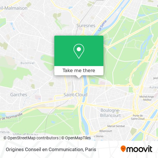 Origines Conseil en Communication map