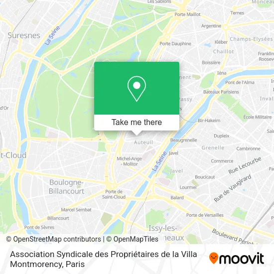 Association Syndicale des Propriétaires de la Villa Montmorency map
