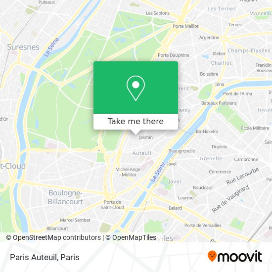 Paris Auteuil map