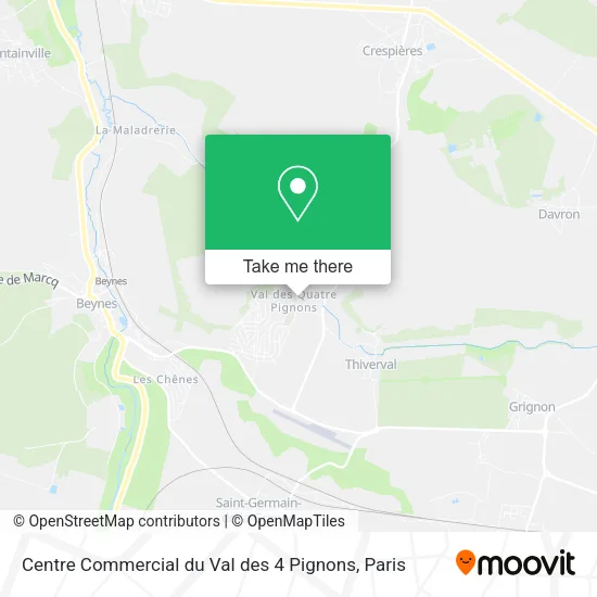 Centre Commercial du Val des 4 Pignons map