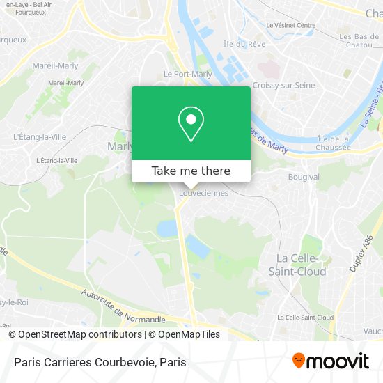 Paris Carrieres Courbevoie map