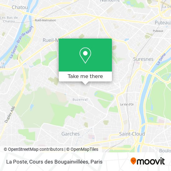 La Poste, Cours des Bougainvillées map