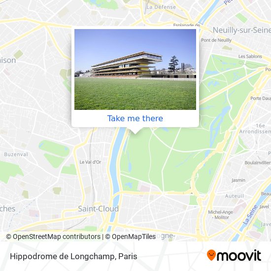 Mapa Hippodrome de Longchamp