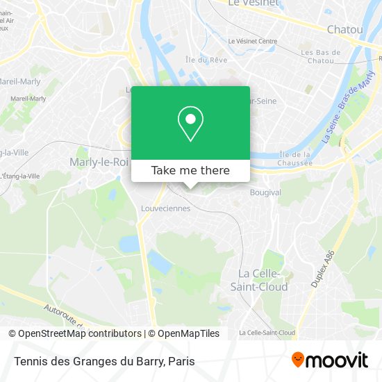 Tennis des Granges du Barry map