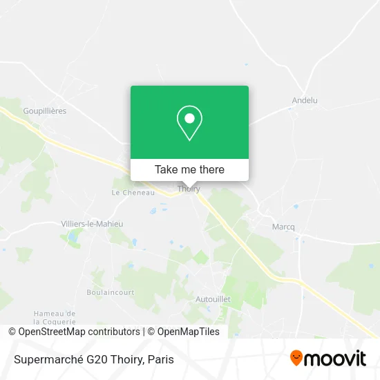 Supermarché G20 Thoiry map
