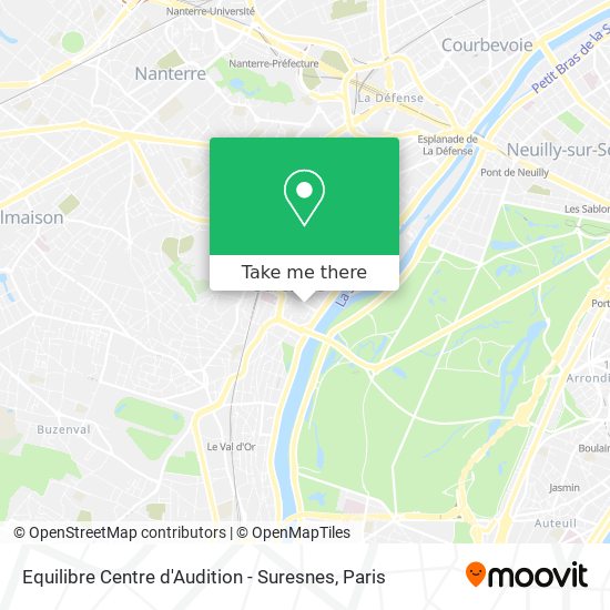 Mapa Equilibre Centre d'Audition - Suresnes