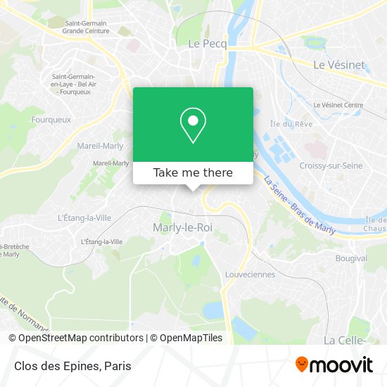 Mapa Clos des Epines