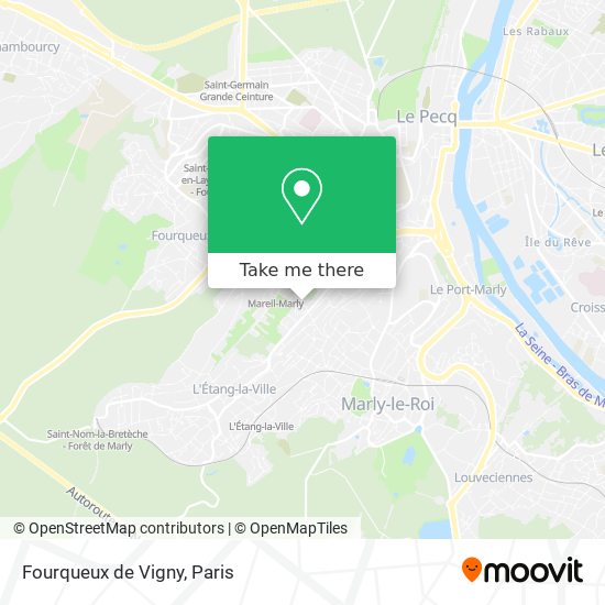 Mapa Fourqueux de Vigny