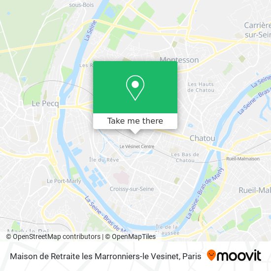 Mapa Maison de Retraite les Marronniers-le Vesinet