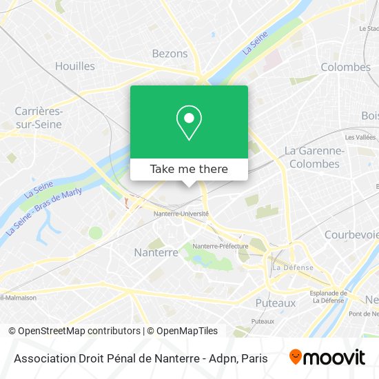 Mapa Association Droit Pénal de Nanterre - Adpn