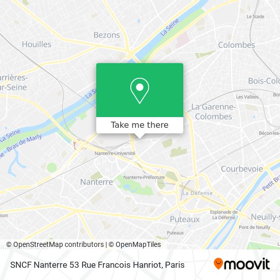 SNCF Nanterre 53 Rue Francois Hanriot map