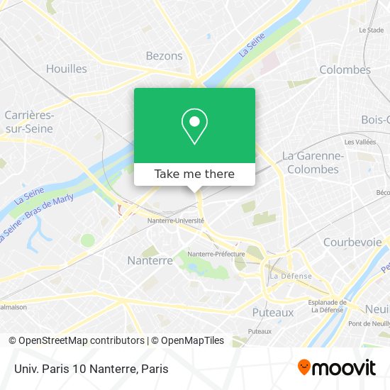 Univ. Paris 10 Nanterre map