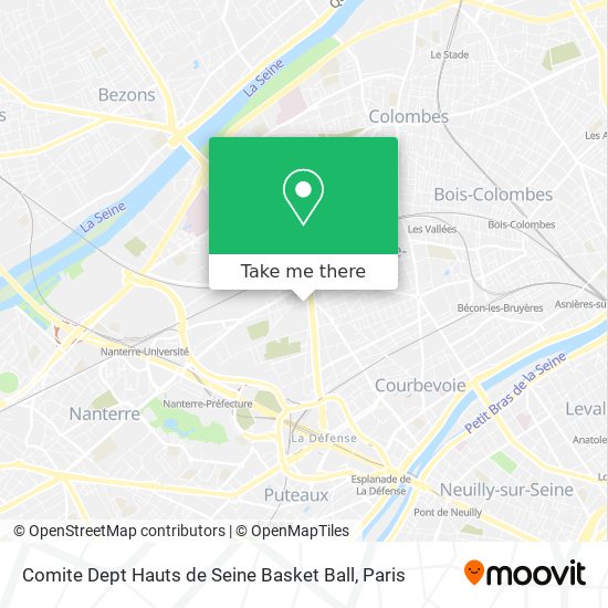 Mapa Comite Dept Hauts de Seine Basket Ball