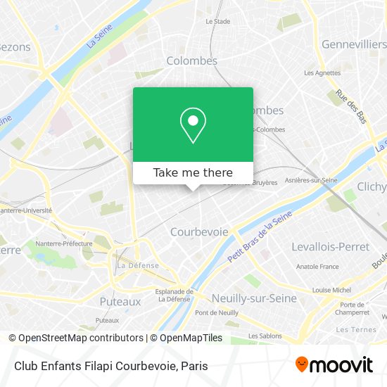 Club Enfants Filapi Courbevoie map