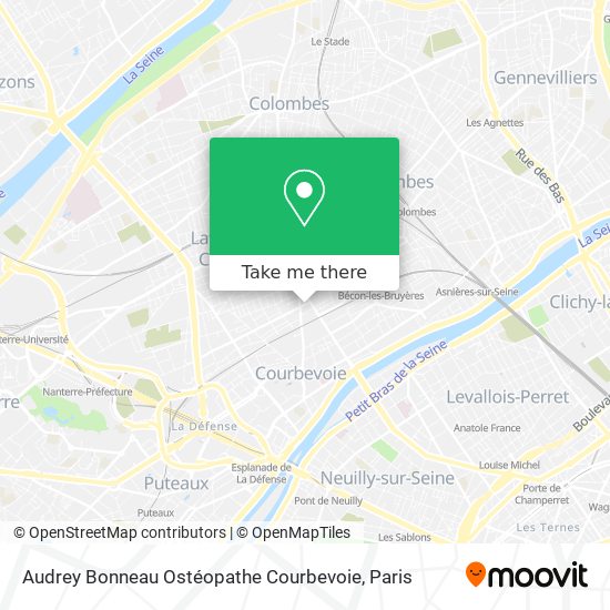 Mapa Audrey Bonneau Ostéopathe Courbevoie