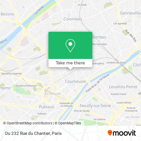Du 232 Rue du Chantier map