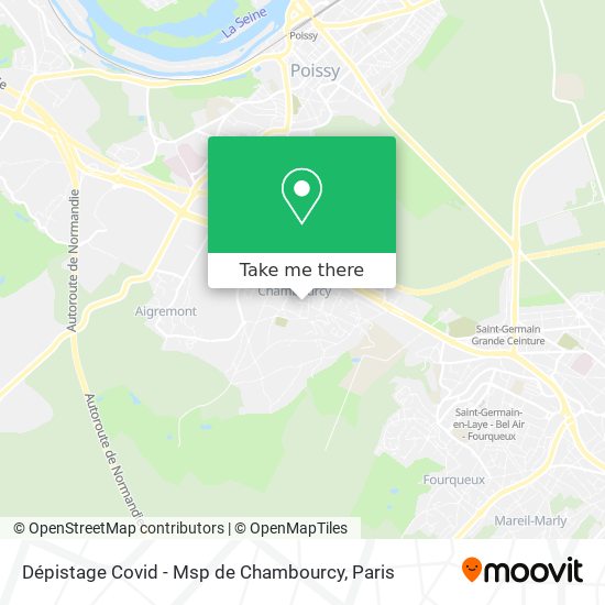 Dépistage Covid - Msp de Chambourcy map