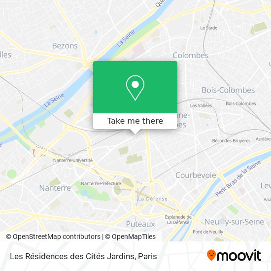 Les Résidences des Cités Jardins map