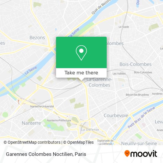 Mapa Garennes Colombes Noctilien