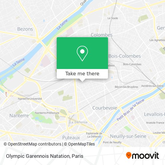 Olympic Garennois Natation map