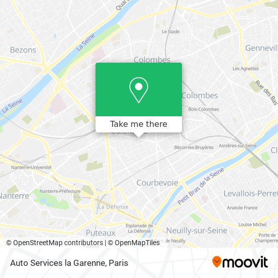 Auto Services la Garenne map