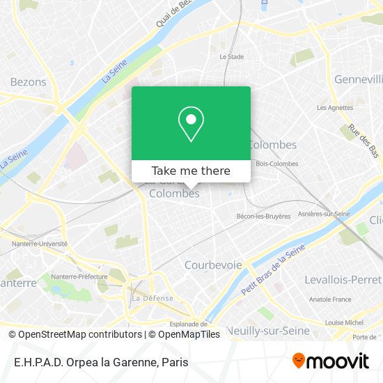E.H.P.A.D. Orpea la Garenne map