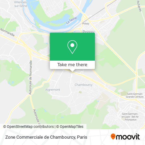 Mapa Zone Commerciale de Chambourcy