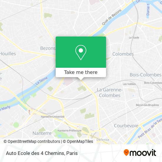 Auto Ecole des 4 Chemins map