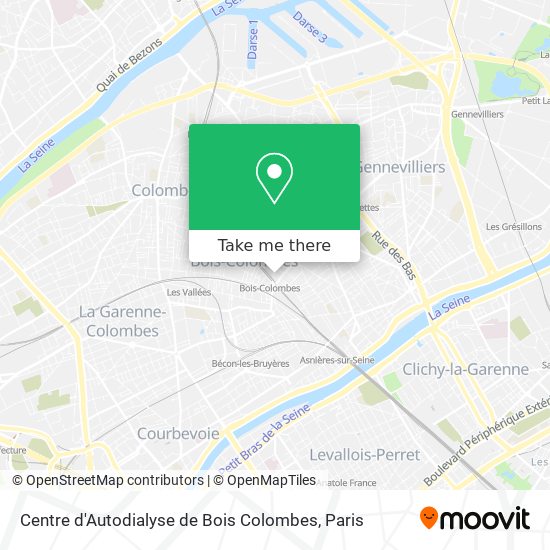 Mapa Centre d'Autodialyse de Bois Colombes